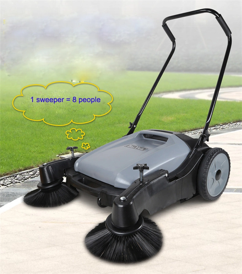 Best Outdoor Street Garden Courtyard Hand Push Walk Behind Sweeper for Small Dust Stone Fall Leaf Soot Wooden Bits Fruit Peel
