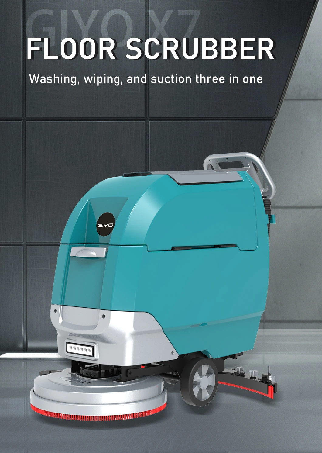 Small Electric Floor Washing Auto Scrubber Tile Cleaning Machine for Airport Supermarket