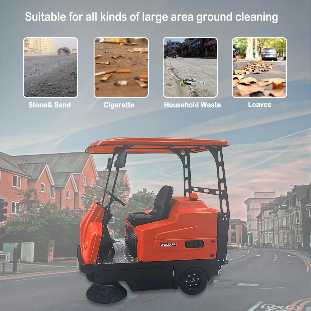 China Manufacturer Supplier Commercial Outdoor Electric Cleaning Equipment Machine Electric Road Street Floor Sweeper