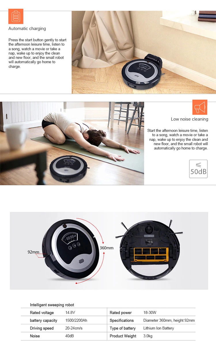 Wet and Dry Sweeping and Mopping Machine Robotic Vacuum Cleaner