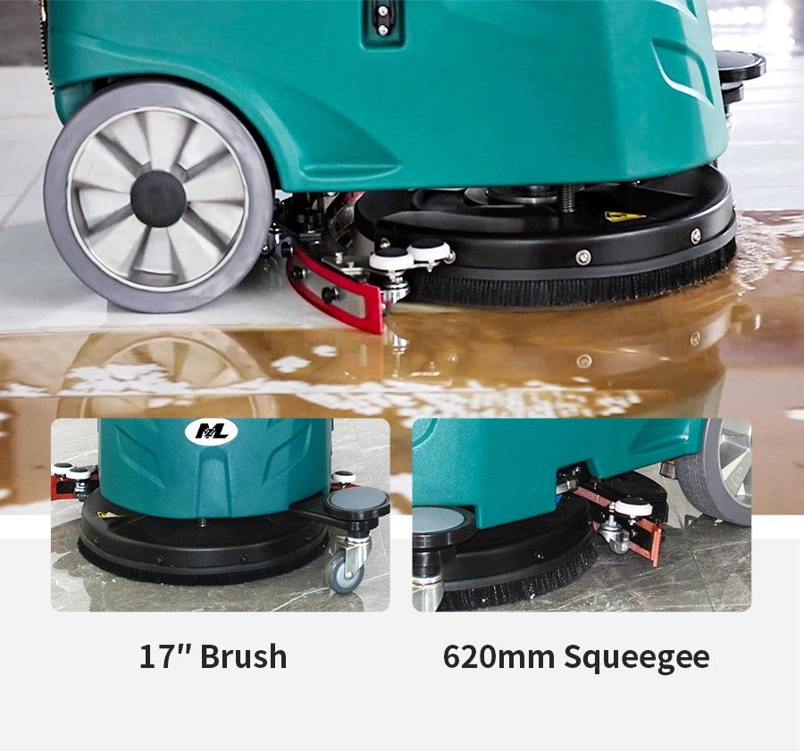 Walk-Behind Floor Sweeper No Dust and Water Stain Good Cleaning Effect