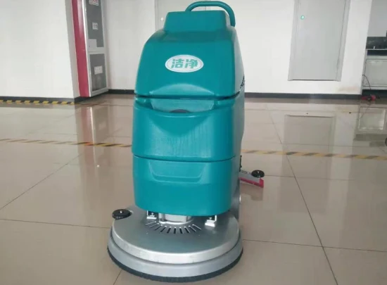 Floor Washing Cleaning Machine Portable Walk Behind Hand Push Floor Scrubber Dryer with Single Brush