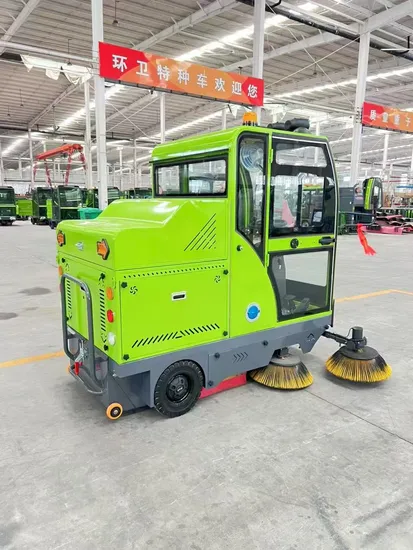 Medium Hardness Warehouse Walk Behind Floor Gasoline Broom Robotic Vacuum Cleaner Road Sweeper