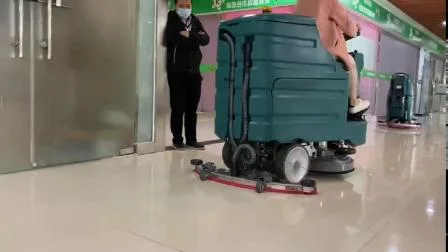 Electric Ride on Industrial/Commercial Automatic Floor Scrubber by Battery Ground Road Street Washing Cleaning Machine for Parking Lot Hospital Warehouse