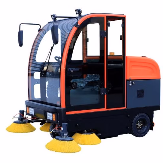 2023 Automatic Ride on Battery Powered Electric Road Steet Floor Sweeper Sweeping/Cleaning/Washing/Scrubbing Machine for Industrial/Warehouse/Workshop