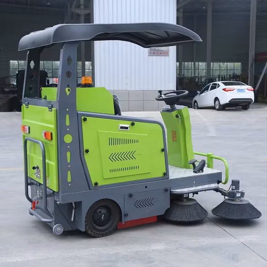 Ride on Electric Road Sweeping Cleaning Machine Industrial Street Sweeper with 240L Dustbin